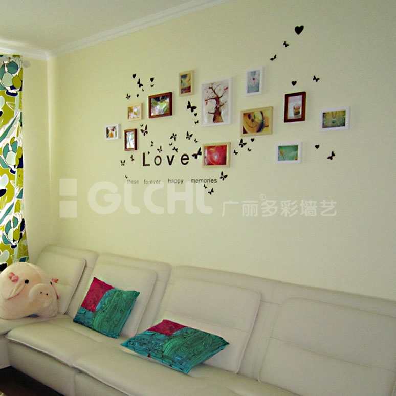 韓式風格照片墻沙發(fā)背景