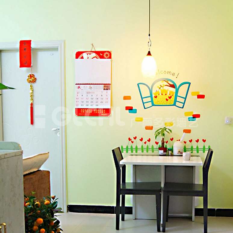 創(chuàng)意手工墻紙餐廳